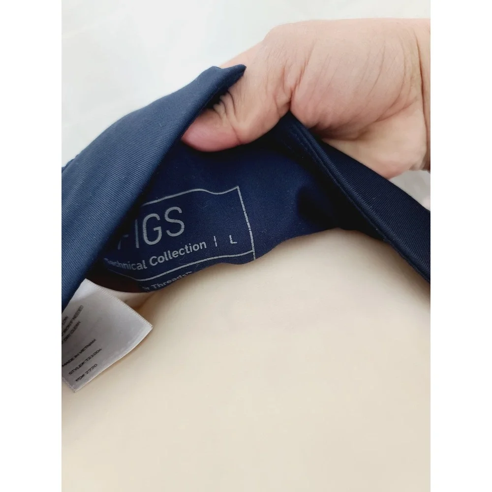 Figs professional Medical Drawstring Waist Scrub Pants‎ Women Size L Navy Blue